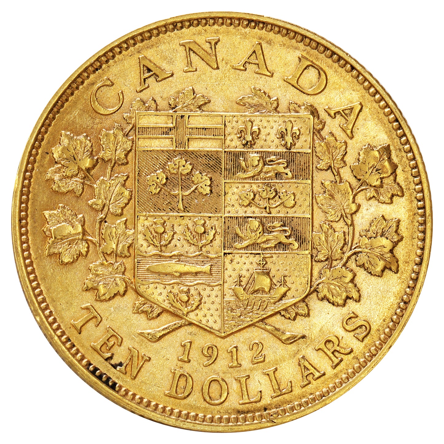 1913 Canada $10 Gold VF-EF (VF30)