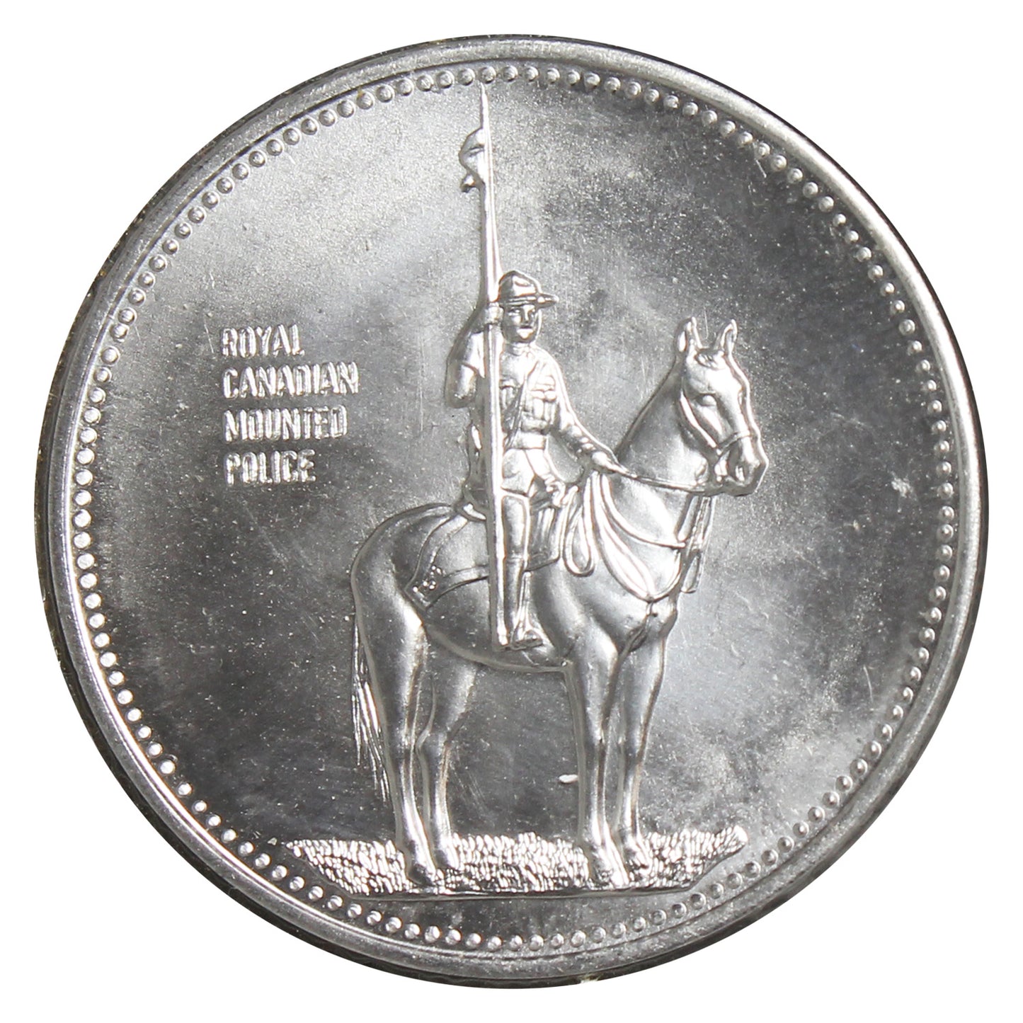 RCMP Maple Leaf Aluminum Medallion, Undated