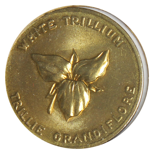 Ontario White Trillium Shell Oil Arms & Flowers Medallion