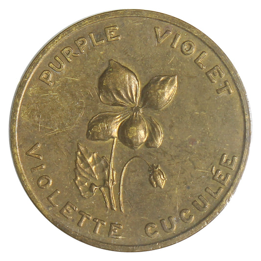 New Brunswick Purple Violet Shell Oil Arms & Flowers Medallion