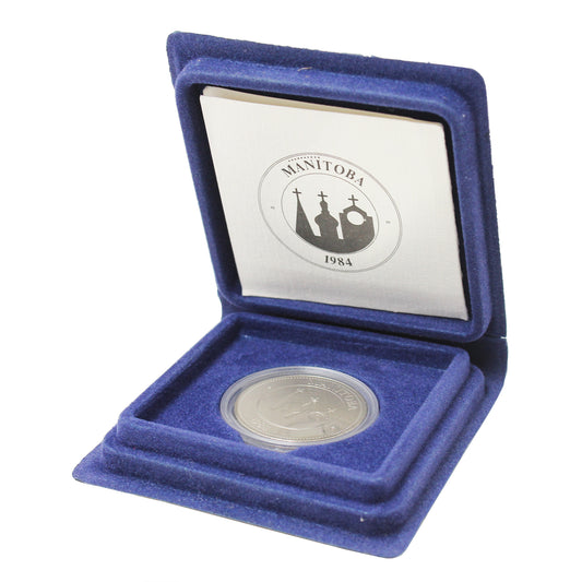 1984 Manitoba Pope John Paul II Papal Visit Medallion in Case (Scr.)