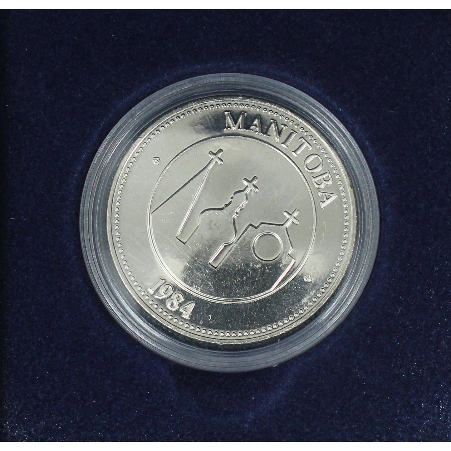 1984 Manitoba Pope John Paul II Papal Visit Medallion in Case (Scr.)