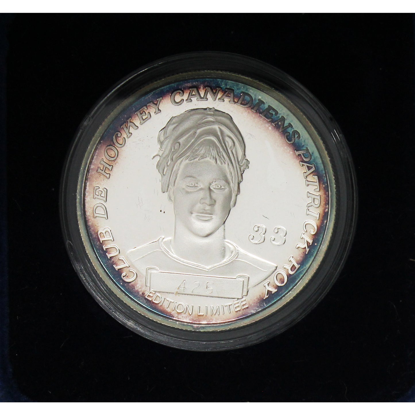 1993 Patrick Roy 1oz. Fine Silver Medallion in Case (No Tax) Issues