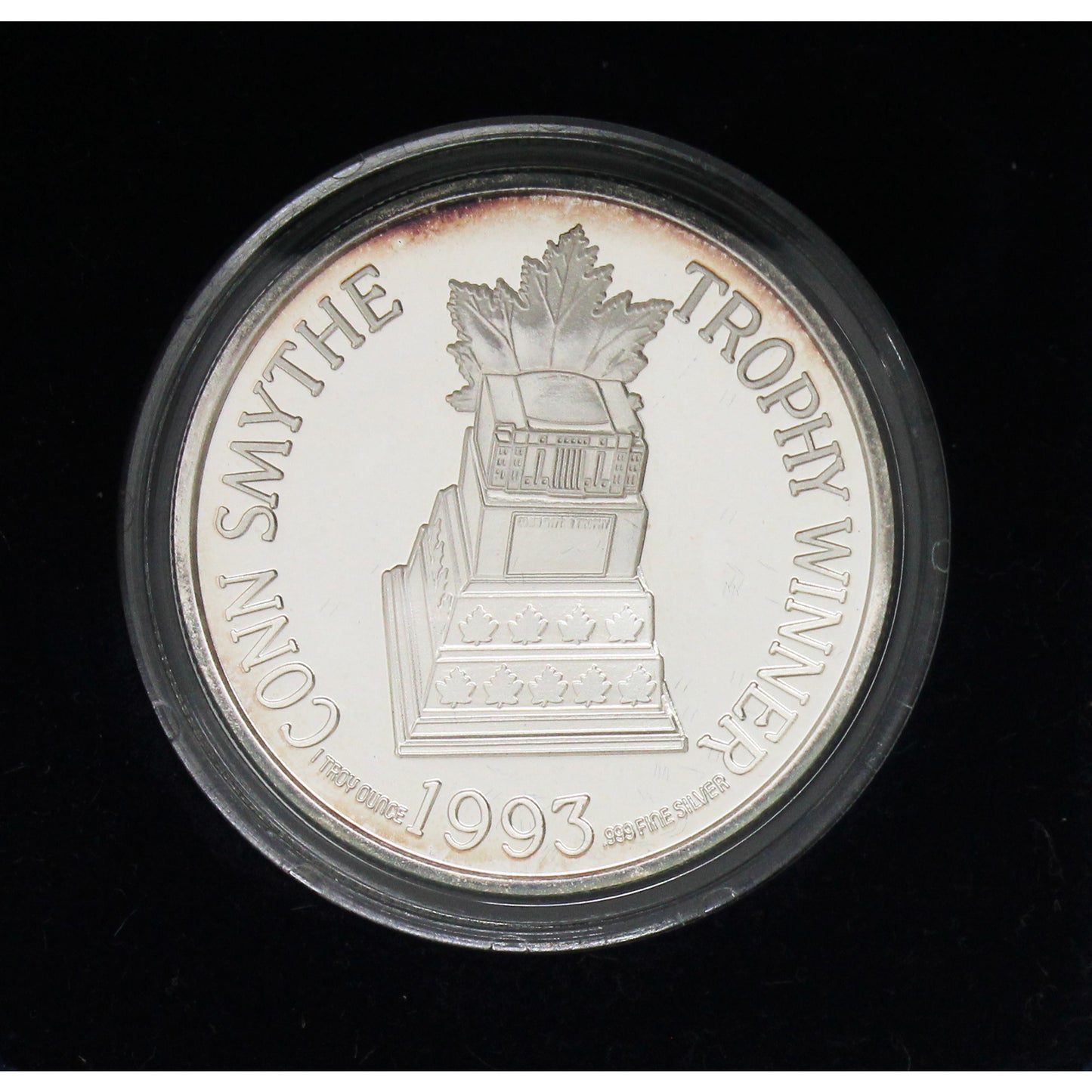 1993 Patrick Roy 1oz. Fine Silver Medallion in Case (No Tax) Issues
