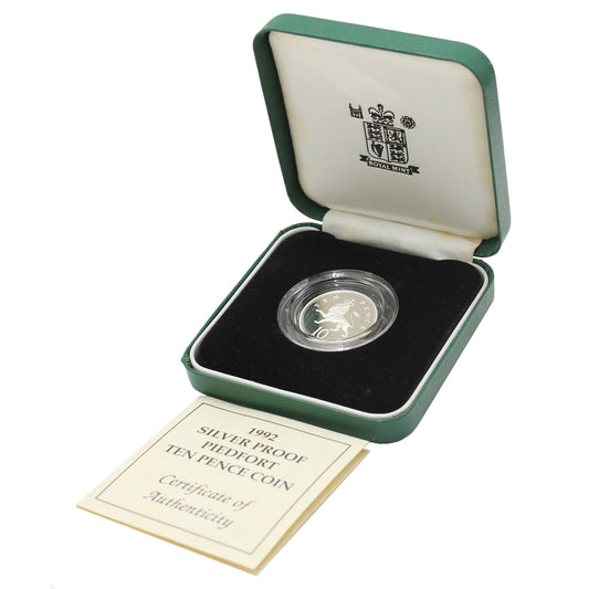 Great Britain 1992 10p Sterling Silver Piedfort Proof in Case (Issues)