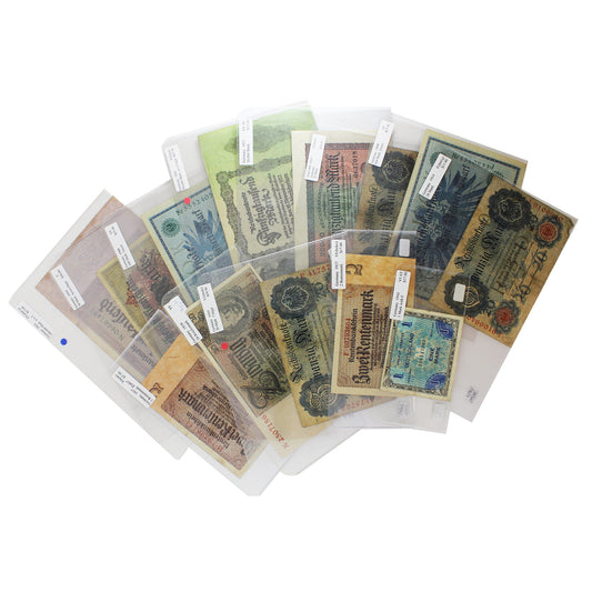 Lot of 13x Germany Notes, 1908-1944, VG to EF-AU, 13Pcs (7x Issues)