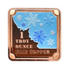 Snowflakes 1oz. .999 Fine Copper Bar