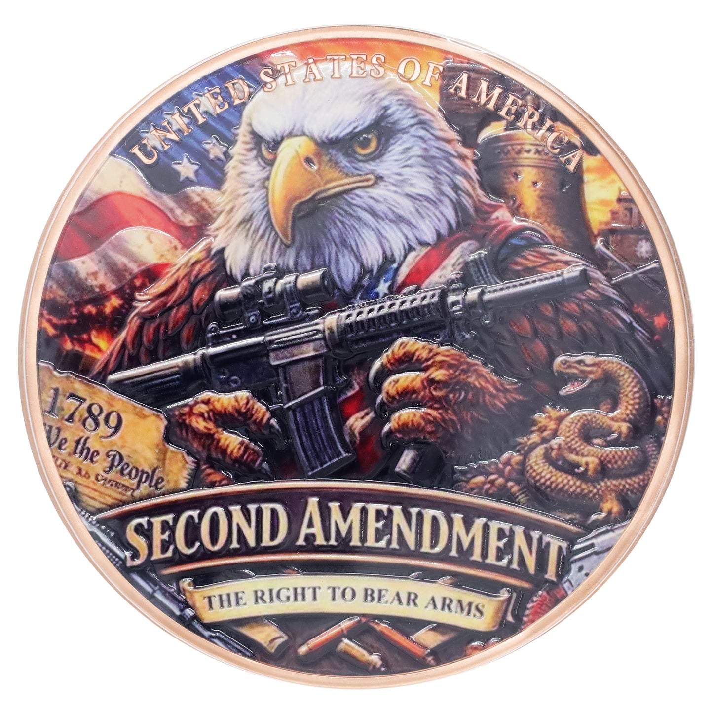 The 2nd Amendment KILO .999 Fine Copper Medal