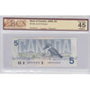 BC-56c 1986 Canada $5 Bonin-Thiessen, Changeover, GNY, BCS Certified EF45