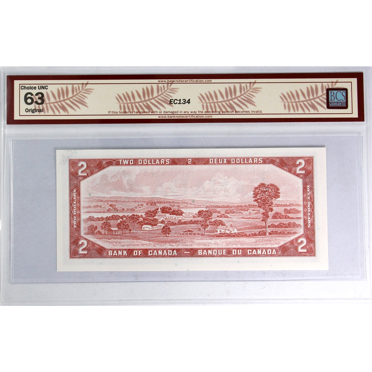 BC-38dA 1954 Canada $2 Lawson-Bouey, Replacement, *O/G BCS Certified CUNC63 Original