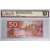BC-65a 2004 Canada $50 Jenkins-Dodge, AHB BCS Certified CUNC63 Original