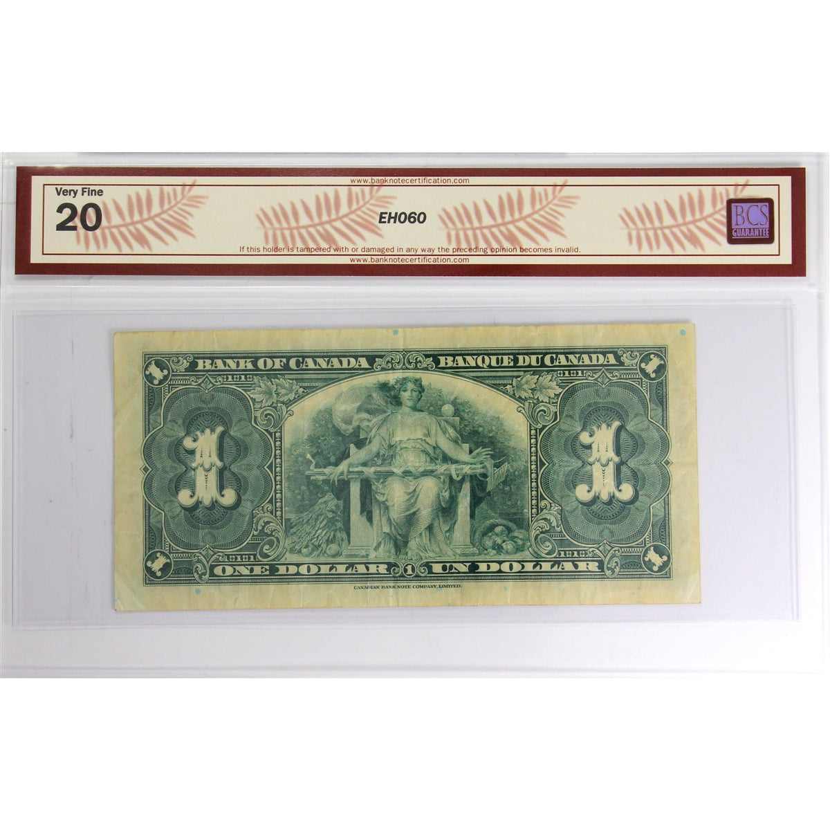 BC-21b 1937 Canada $1 Gordon-Towers, Narrow Signature Panel, H/A BCS Certified VF-20