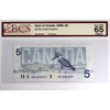 BC-56d 1986 Canada $5 Knight-Thiessen, ANL BCS Certified GUNC65 Original
