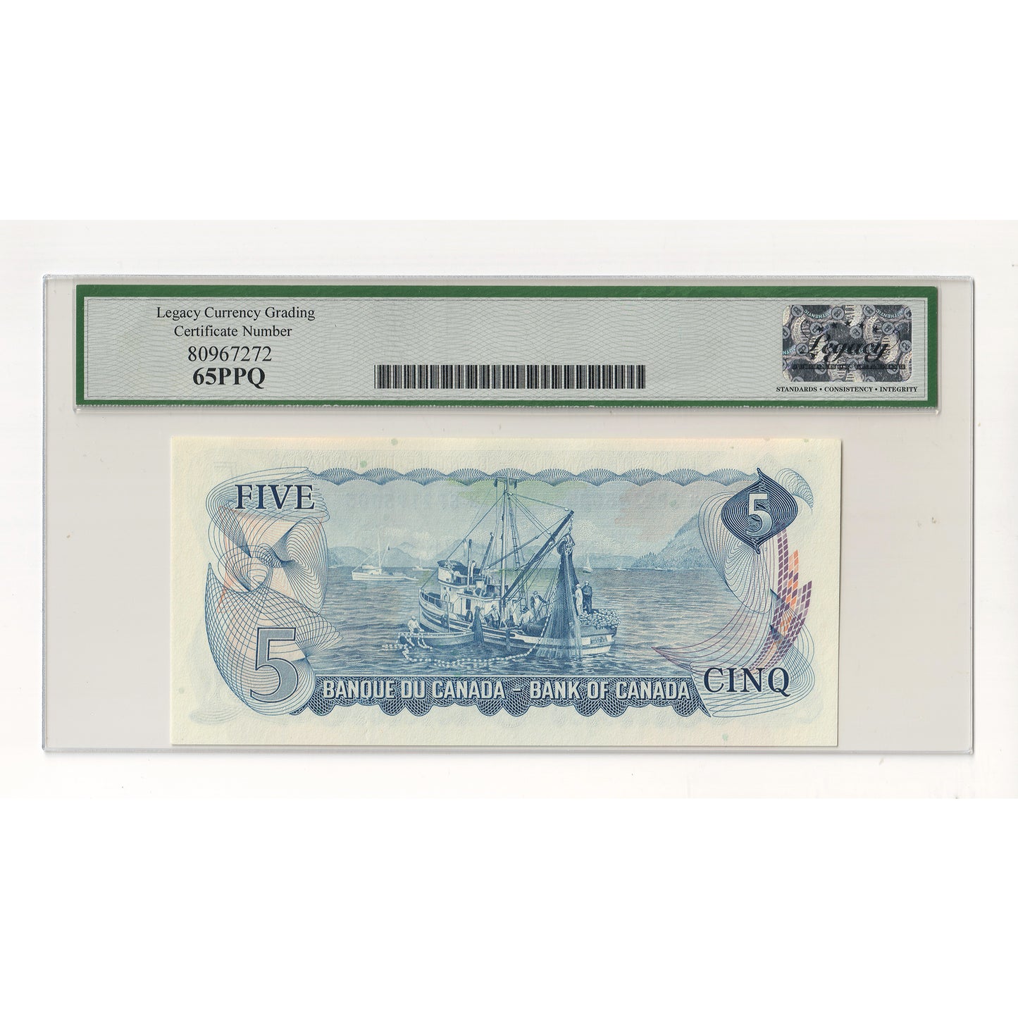 BC-48bA 1972 Canada $5 Lawson-Bouey, Replacement, *SP, Legacy Certified GUNC65 PPQ
