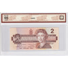 BC-55bA 1986 Canada $2 Thiessen-Crow, Replacement, BRX BCS Certified GUNC65 Original