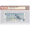 BC-56b 1986 Canada $5 Thiessen-Crow, GNJ BCS Certified GUNC65 Original