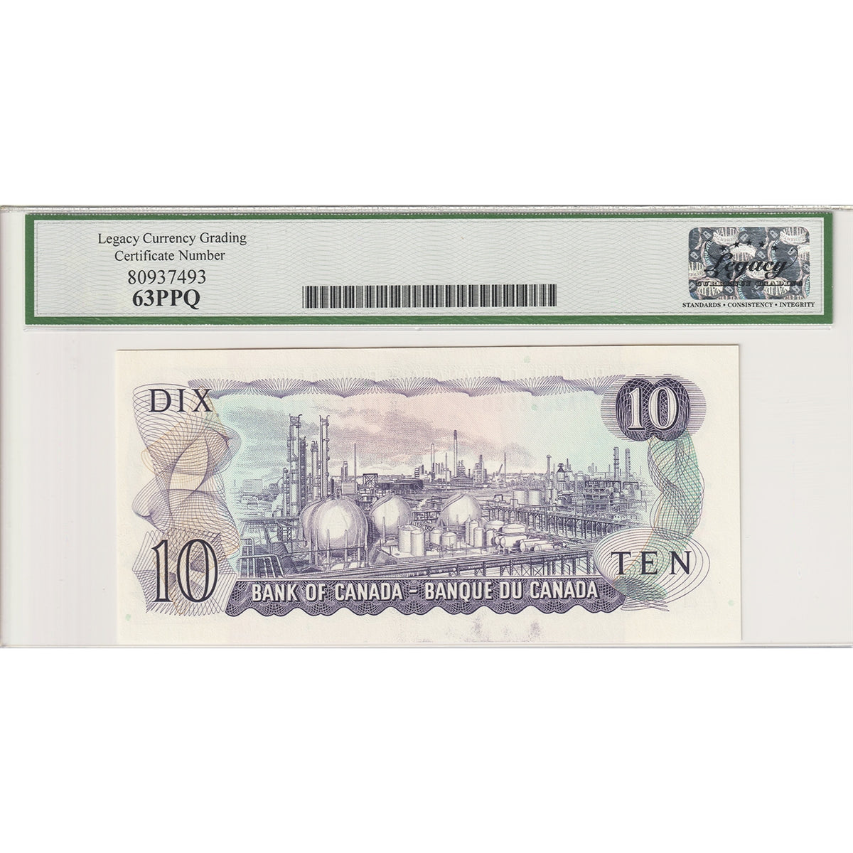 BC-49aA 1971 Canada $10 Beattie-Rasminsky, Replacement, *DA Legacy Certified CUNC63 PPQ