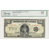 DC-26j 1923 Dominion $2 Campbell-Sellar, Black Seal, Group 3, Check A Legacy Cert. VF-25
