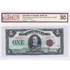 DC-25i 1923 Dominion $1 M-S, Bronze Seal, Group 2, Series B, Check D BCS Certified VF-30