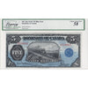 DC-21g 1912 Dominion $5 H-S, Blue Seal, Seal Only, Series C Legacy Certified AU58