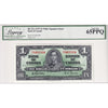 BC-21c 1937 Canada $1 Gordon-Towers, Wide Sig. Panel, Y/L Legacy Certified GUNC-65 PPQ