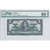 BC-21d 1937 Canada $1 Coyne-Towers, A/N PMG Certified CUNC-64 EPQ
