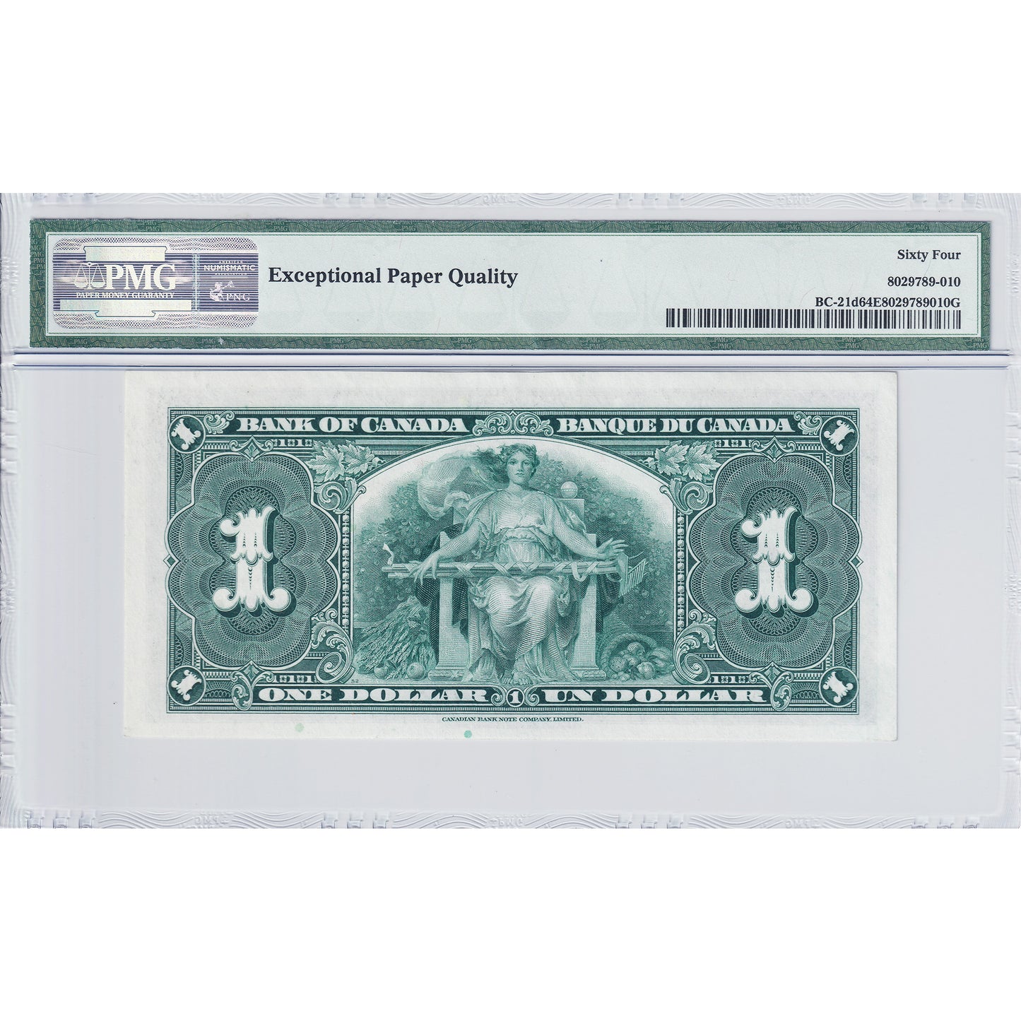 BC-21d 1937 Canada $1 Coyne-Towers, A/N PMG Certified CUNC-64 EPQ