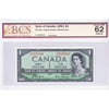 BC-29a 1954 Canada $1 Coyne-Towers, Devil's Face, D/A BCS Certified CUNC62 Original