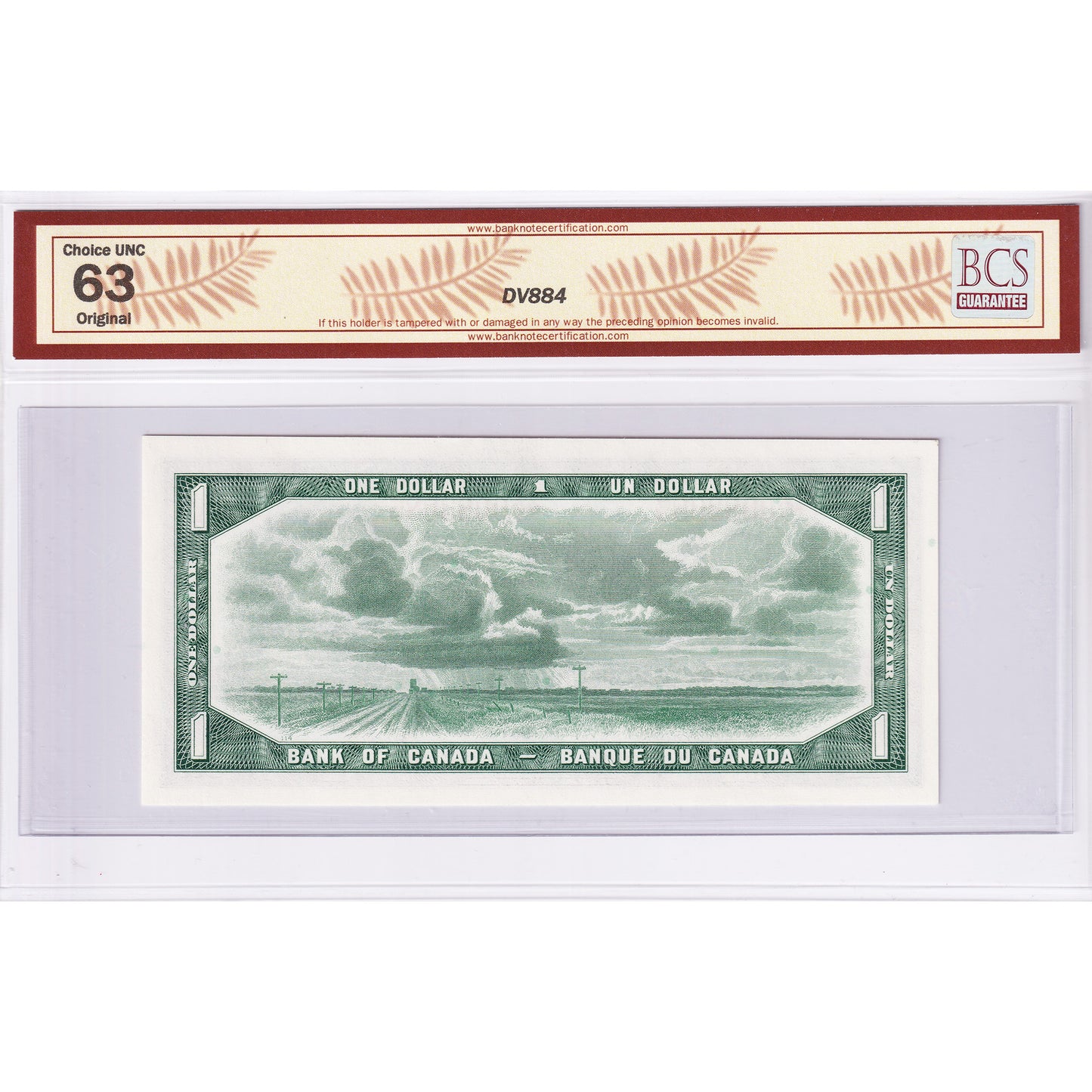 BC-37bA 1954 Canada $1 B-R, Modified, Replacement, *A/Y BCS Certified CUNC63 Original