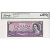 BC-32a 1954 Canada $10 Coyne-Towers, Devil's Face, B/D Legacy Certified CUNC64 PPQ