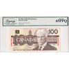 BC-60aS 1988 Canada $100 Thiessen-Crow, Specimen 0798, AJN Legacy Certified GUNC-65 PPQ