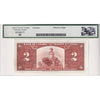 BC-22c 1937 Canada $2 Coyne-Towers, E/R Legacy Certified AU-58
