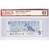 BC-56b-N1-iii 1986 Canada $5 T-C, 3 Digit RADAR GNH2775772 BCS Certified CUNC63 Original