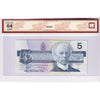 BC-56e-N1-iii 1986 Canada $5 K-D, 3 Digit RADAR GPY6653566 BCS Certified CUNC64 Original