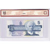 BC-56e-i-N1-iii 1986 Canada $5 K-D, 4 Digit RADAR ANS3805083 BCS Cert. GUNC65 Original