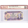BC-49cA 1971 Canada $10 L-B, Two Letter, Replacement, *VJ BCS Certified VF-35 Original
