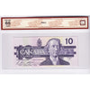 BC-57b 1989 Canada $10 Bonin-Thiessen, BDT BCS Certified GUNC65 Original