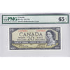 BC-41a 1954 Canada $20 Beattie-Coyne, Modified Portrait, F/E PMG Certified GUNC65 EPQ