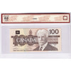 BC-60aA 1988 Canada $100 T-C, Hidden BPN, Replacement, AJX BCS Certified CUNC62 Original