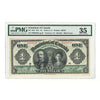 DC-18d 1911 Dominion $1 Various-Boville, Black Line, PMG Certified VF35 Good Colour