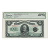 DC-25o 1923 Dominion $1 C-C, Black Seal, Group 4, Series E, Check B, Legacy Cert EF40 PPQ