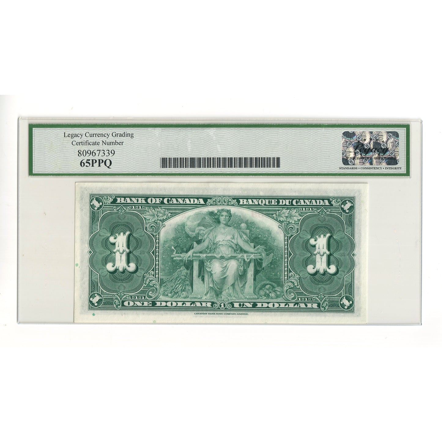 BC-21d 1937 Canada $1 Coyne-Towers, B/N Legacy Certified GUNC65 PPQ