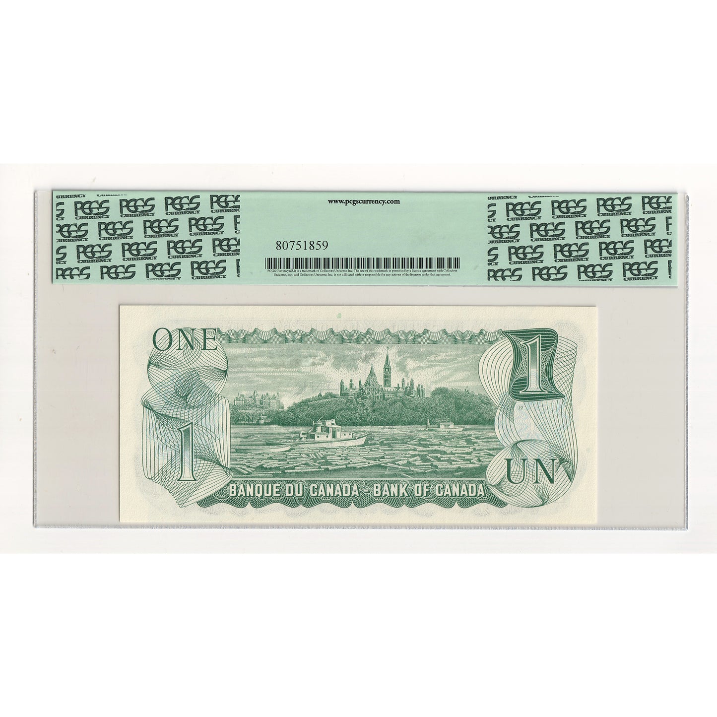 BC-46bT 1973 Canada $1 Crow-Bouey, Test Note, EXA PCGS Certified CUNC64 PPQ