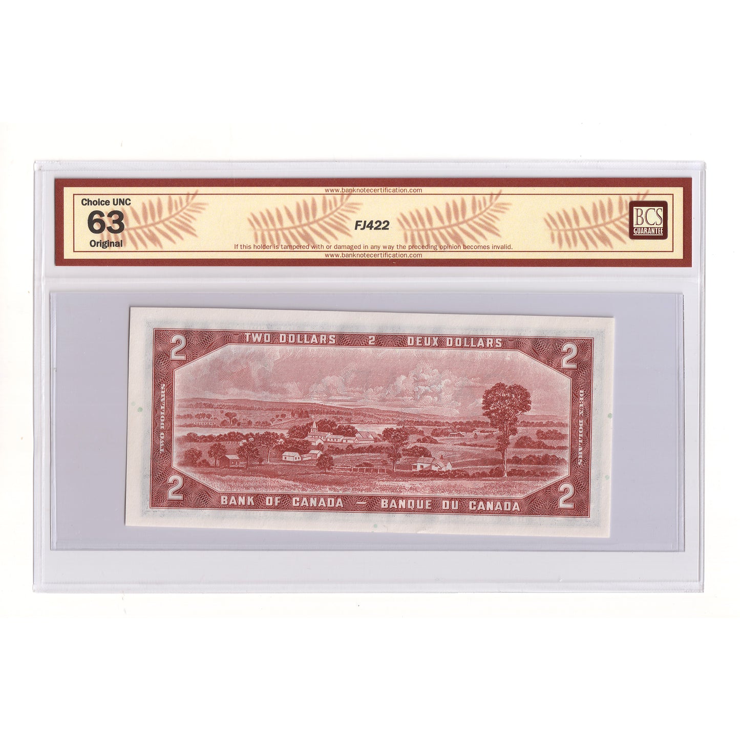 BC-30b 1954 Canada $2 Beattie-Coyne, Devil's Face, F/B BCS Certified CUNC63 Original