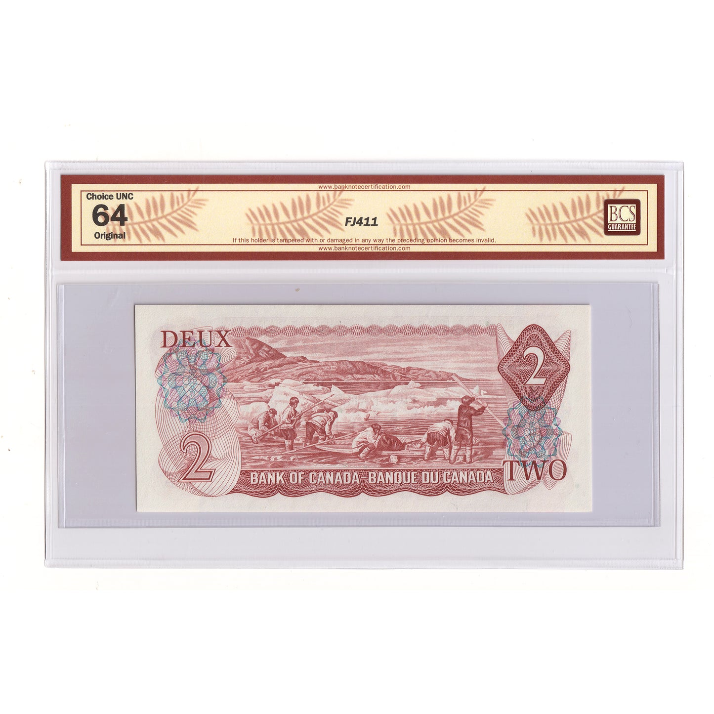 BC-47a-N1-iii 1974 Canada $2 L-B, 2 Letter, 4 Digit RADAR RF6329236 BCS Cert CUNC64 Orig