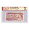 BC-47a-N1-iii 1974 Canada $2 L-B, 2 Letter, 4 Digit RADAR RG7309037 BCS Cert CUNC63 Orig