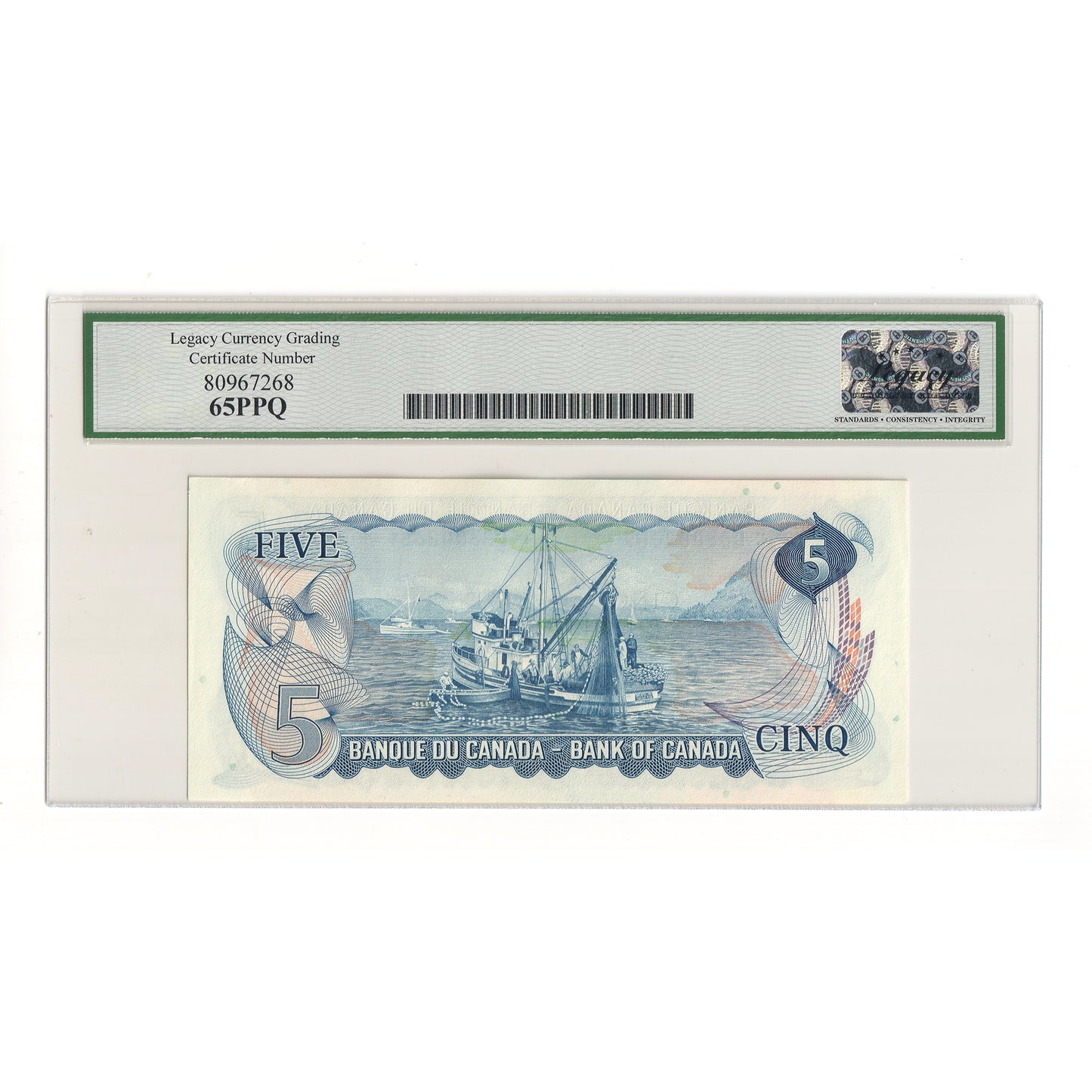BC-48aA 1972 Canada $5 Bouey-Rasminsky, Replacement, *CD Legacy Certified GUNC65 PPQ