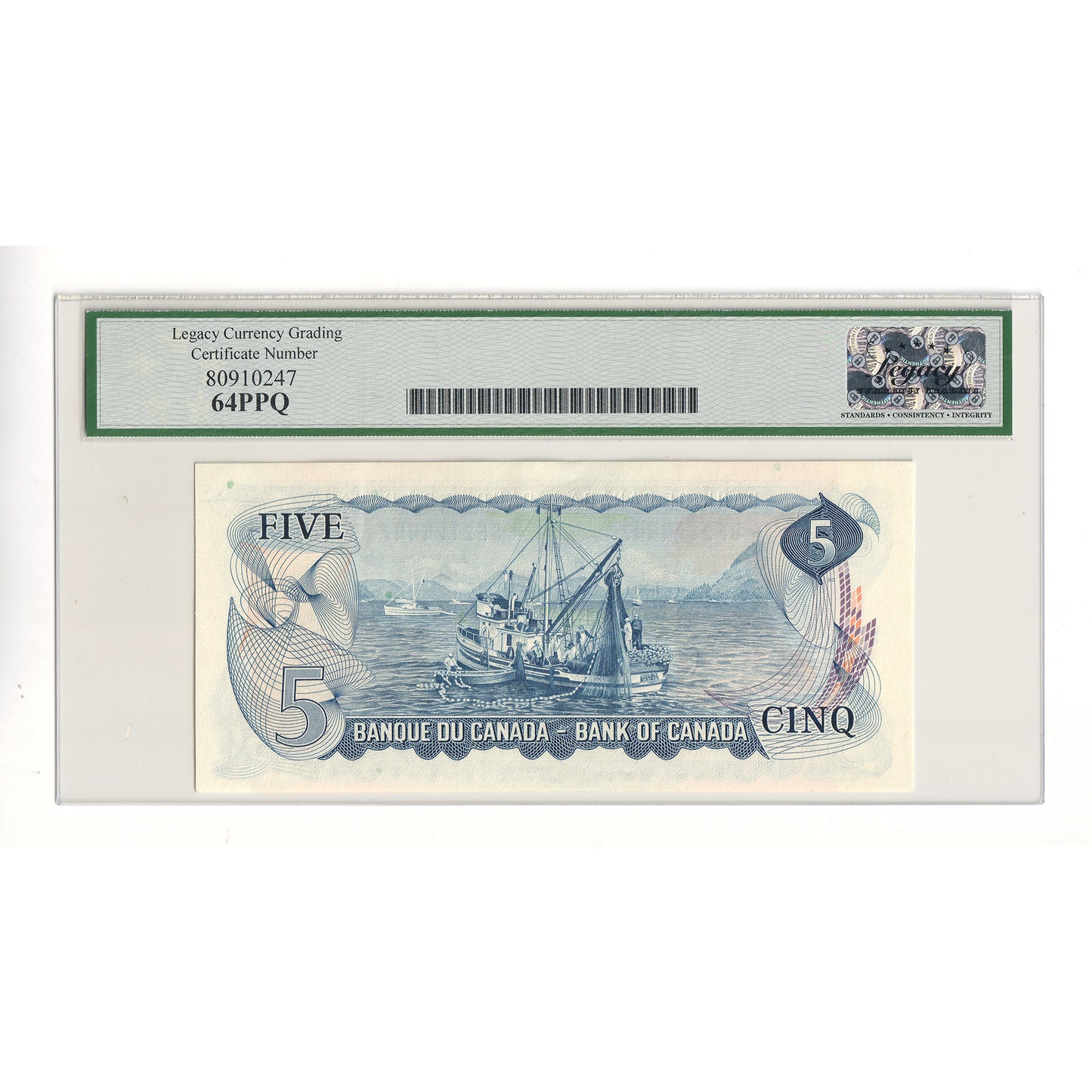 BC-48bA 1972 Canada $5 Lawson-Bouey, Replacement, *SF Legacy Certified CUNC64 PPQ