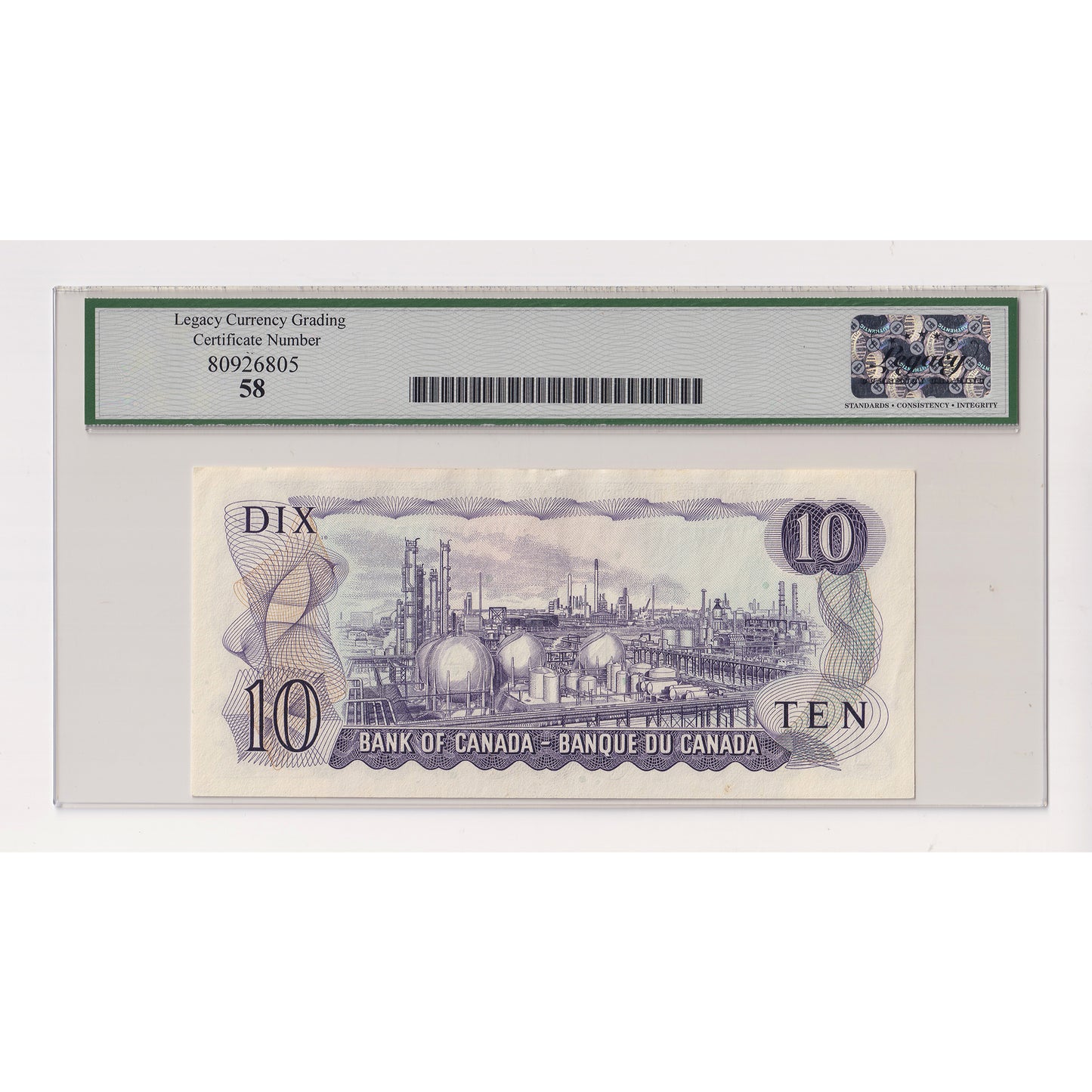 BC-49cA 1971 Canada $10 Lawson-Bouey, Replacement, *VA Legacy Certified AU58