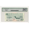 BC-58aS 1991 Canada $20 Thiessen-Crow, Specimen 0703, EIA Legacy Certified GUNC67 PPQ